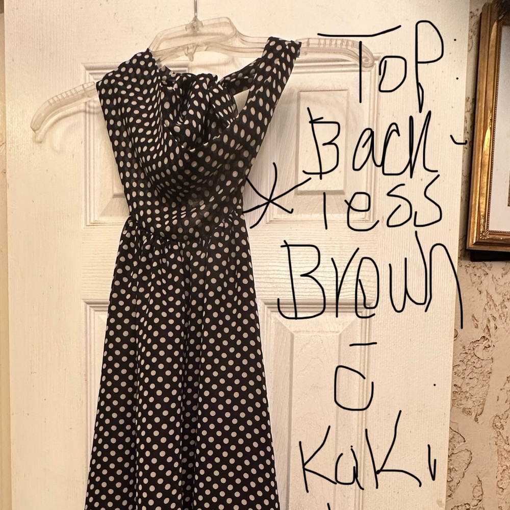 A sexy backless soft rayon feel too that ties in the back